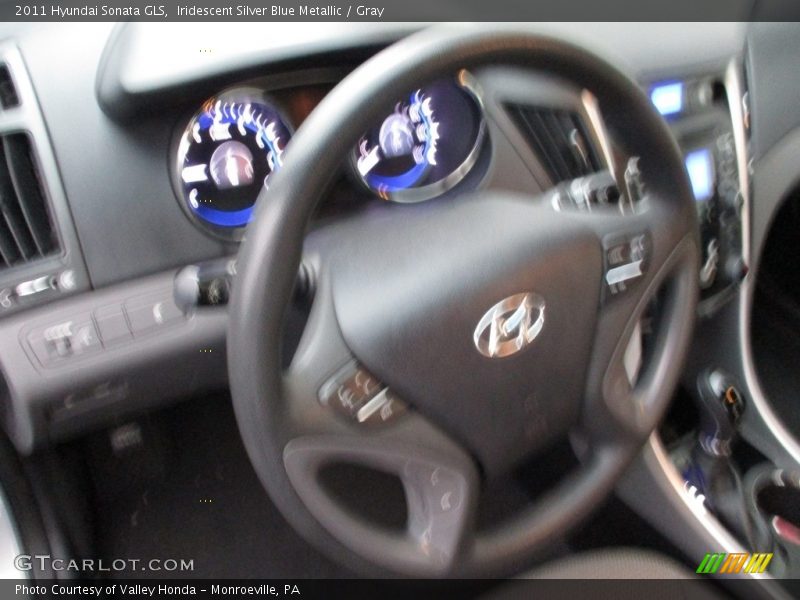 Iridescent Silver Blue Metallic / Gray 2011 Hyundai Sonata GLS