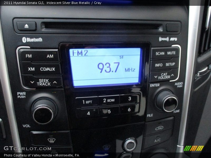 Iridescent Silver Blue Metallic / Gray 2011 Hyundai Sonata GLS
