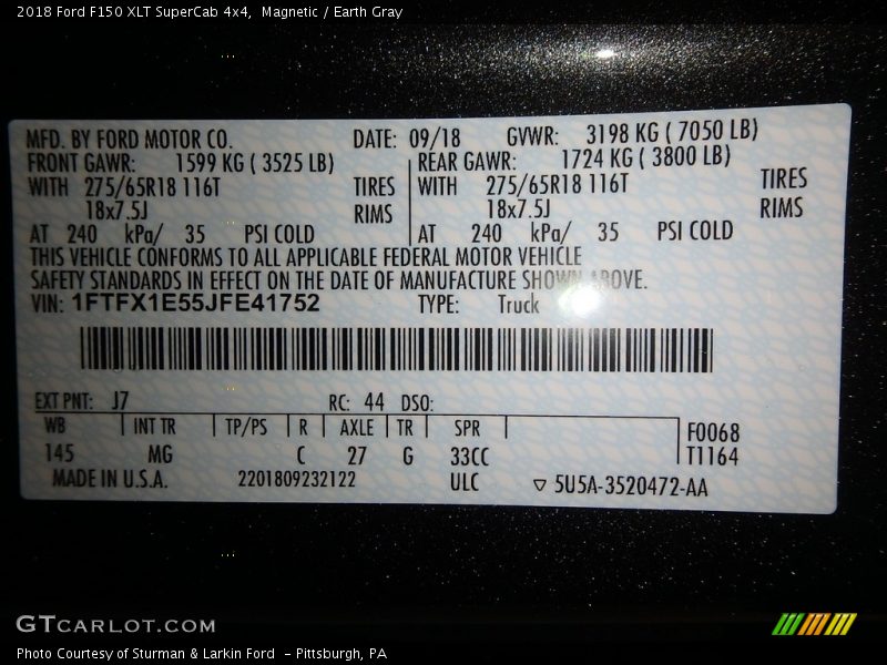 Magnetic / Earth Gray 2018 Ford F150 XLT SuperCab 4x4