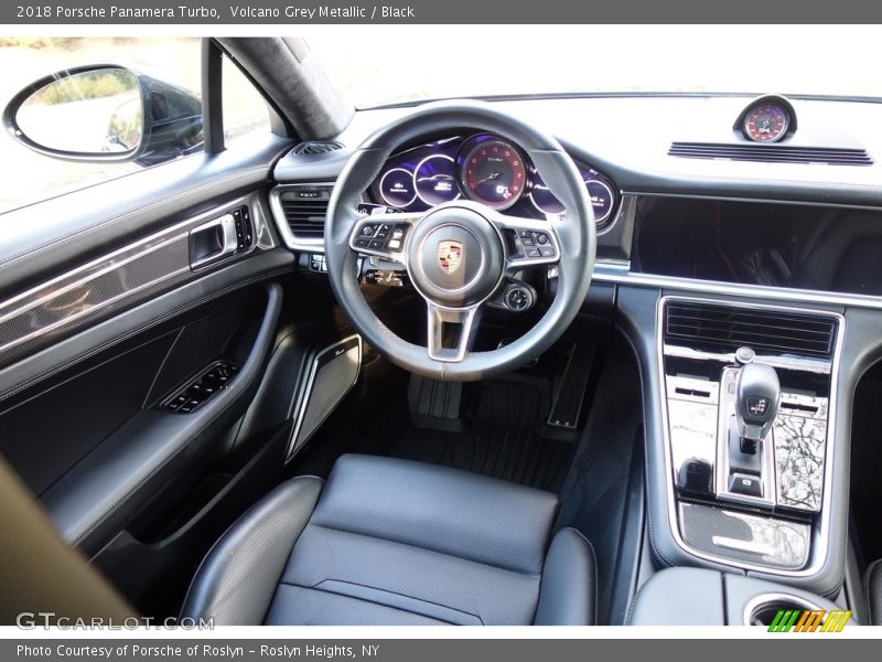 Volcano Grey Metallic / Black 2018 Porsche Panamera Turbo