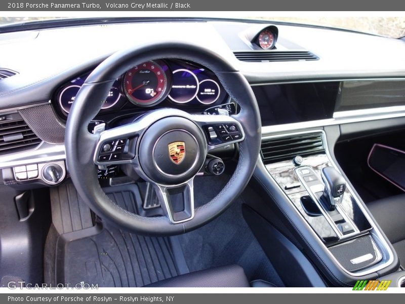 Volcano Grey Metallic / Black 2018 Porsche Panamera Turbo