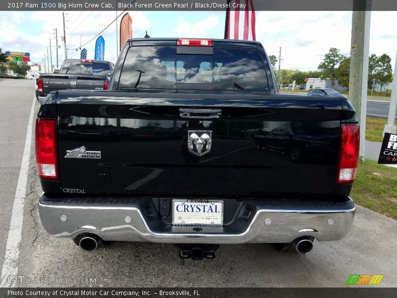 Black Forest Green Pearl / Black/Diesel Gray 2017 Ram 1500 Big Horn Crew Cab