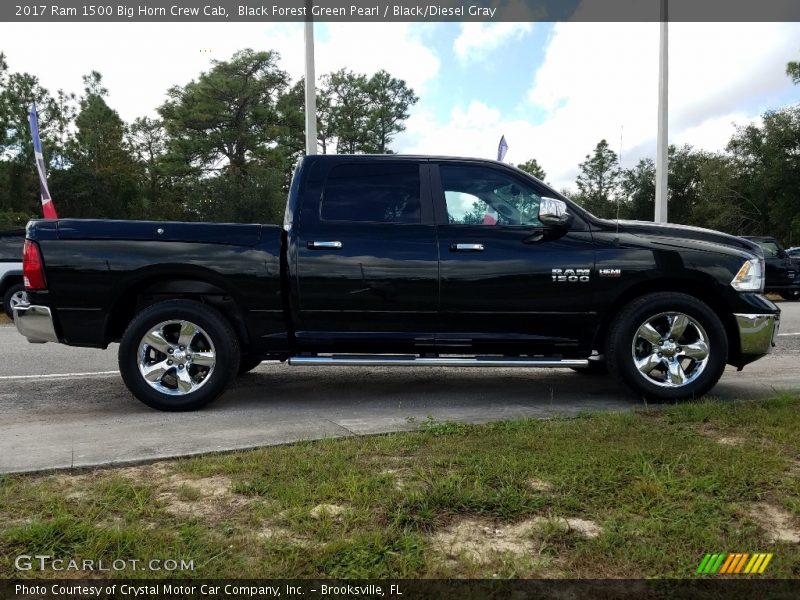 Black Forest Green Pearl / Black/Diesel Gray 2017 Ram 1500 Big Horn Crew Cab