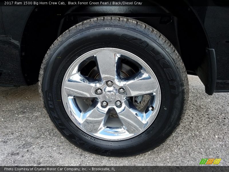 Black Forest Green Pearl / Black/Diesel Gray 2017 Ram 1500 Big Horn Crew Cab