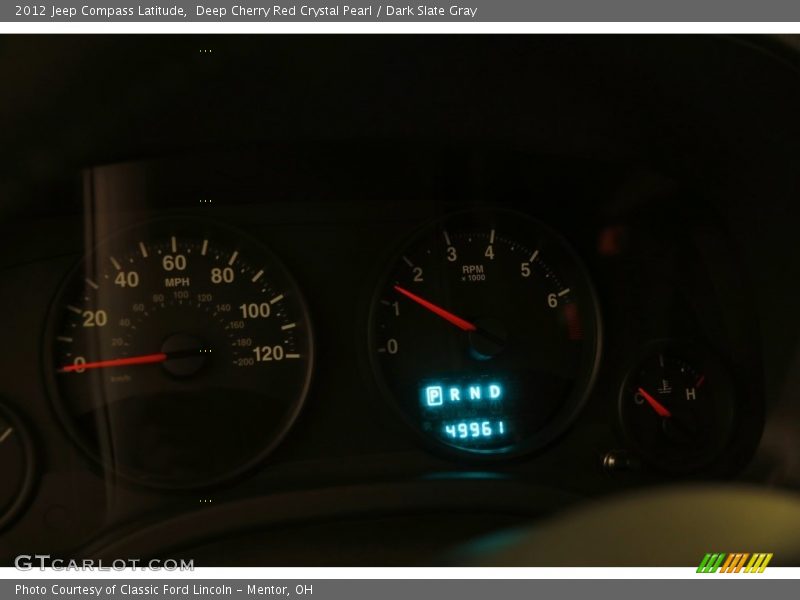 Deep Cherry Red Crystal Pearl / Dark Slate Gray 2012 Jeep Compass Latitude