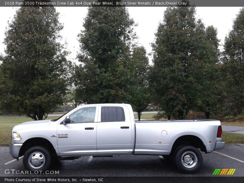 Bright Silver Metallic / Black/Diesel Gray 2018 Ram 3500 Tradesman Crew Cab 4x4 Dual Rear Wheel