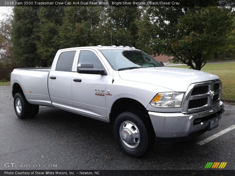 Bright Silver Metallic / Black/Diesel Gray 2018 Ram 3500 Tradesman Crew Cab 4x4 Dual Rear Wheel