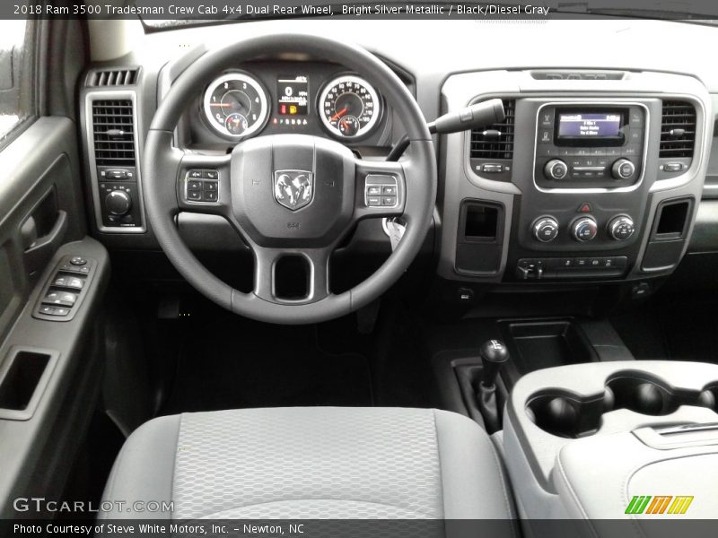 Bright Silver Metallic / Black/Diesel Gray 2018 Ram 3500 Tradesman Crew Cab 4x4 Dual Rear Wheel