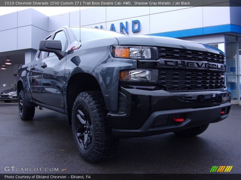 Shadow Gray Metallic / Jet Black 2019 Chevrolet Silverado 1500 Custom Z71 Trail Boss Double Cab 4WD