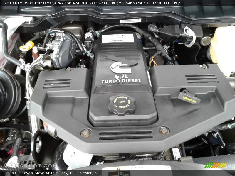Bright Silver Metallic / Black/Diesel Gray 2018 Ram 3500 Tradesman Crew Cab 4x4 Dual Rear Wheel