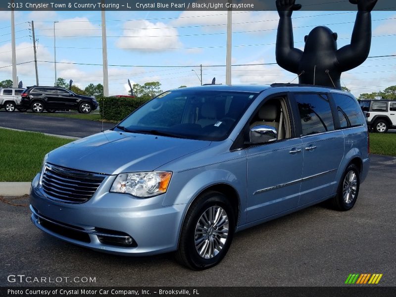 Crystal Blue Pearl / Black/Light Graystone 2013 Chrysler Town & Country Touring - L