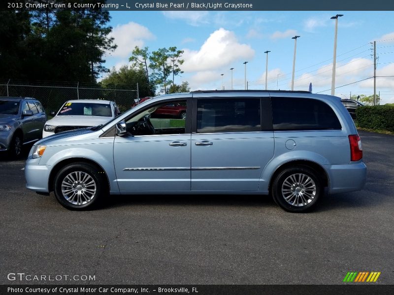 Crystal Blue Pearl / Black/Light Graystone 2013 Chrysler Town & Country Touring - L