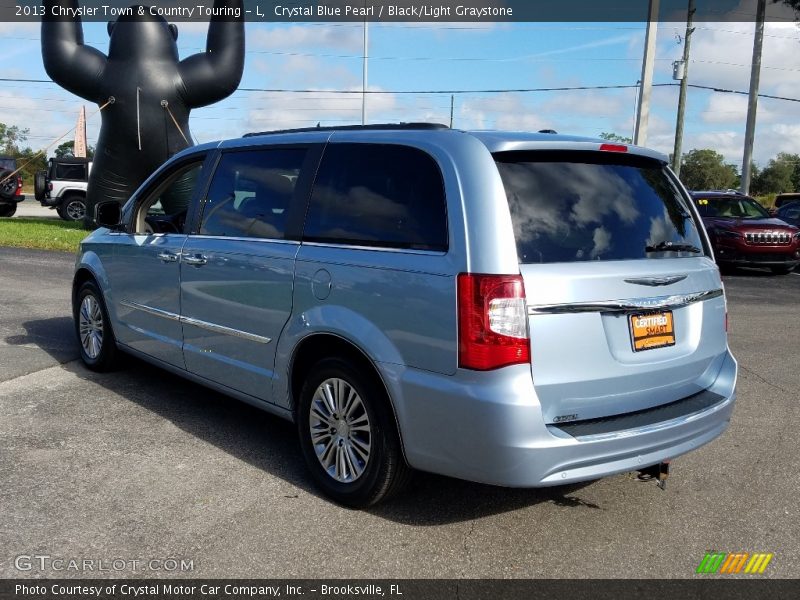 Crystal Blue Pearl / Black/Light Graystone 2013 Chrysler Town & Country Touring - L
