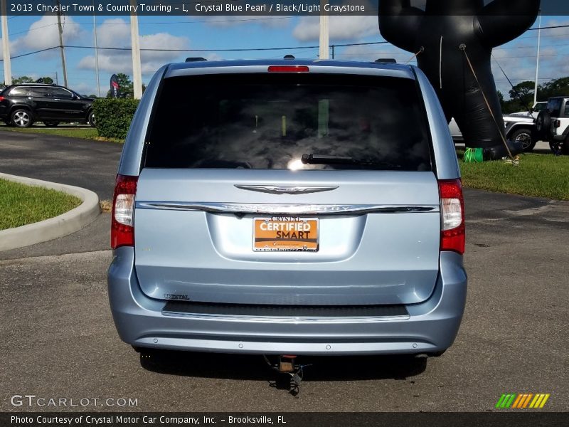 Crystal Blue Pearl / Black/Light Graystone 2013 Chrysler Town & Country Touring - L