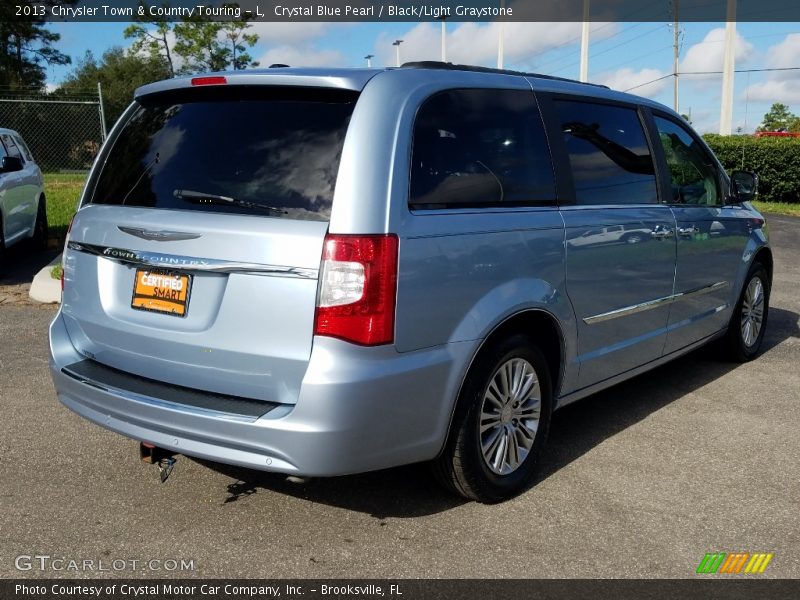 Crystal Blue Pearl / Black/Light Graystone 2013 Chrysler Town & Country Touring - L