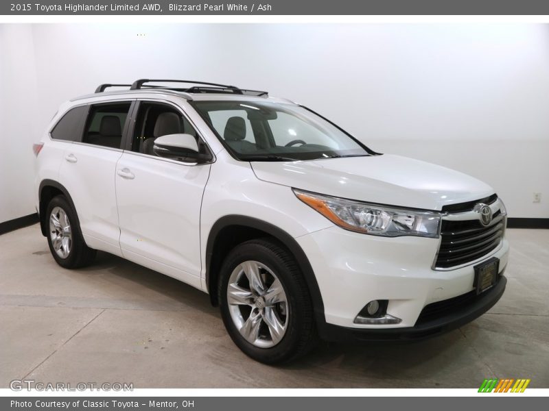 Blizzard Pearl White / Ash 2015 Toyota Highlander Limited AWD