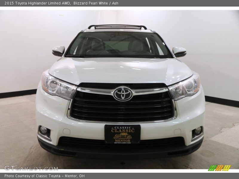 Blizzard Pearl White / Ash 2015 Toyota Highlander Limited AWD