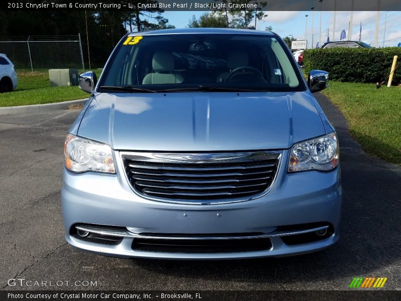 Crystal Blue Pearl / Black/Light Graystone 2013 Chrysler Town & Country Touring - L