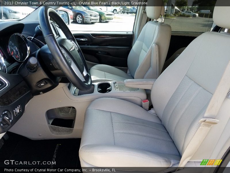 Crystal Blue Pearl / Black/Light Graystone 2013 Chrysler Town & Country Touring - L