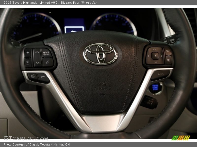 Blizzard Pearl White / Ash 2015 Toyota Highlander Limited AWD