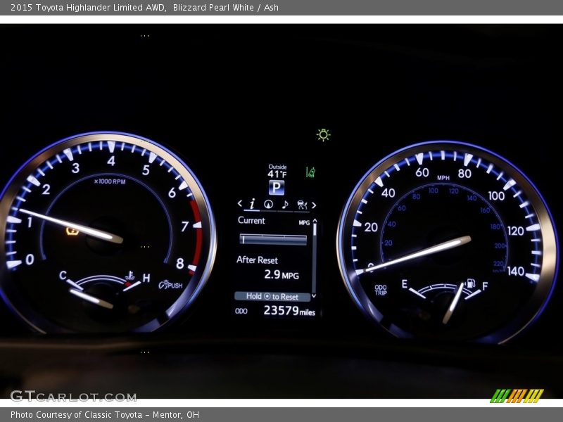 Blizzard Pearl White / Ash 2015 Toyota Highlander Limited AWD