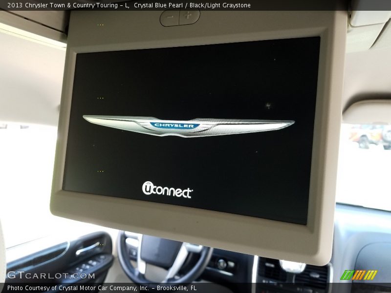 Crystal Blue Pearl / Black/Light Graystone 2013 Chrysler Town & Country Touring - L