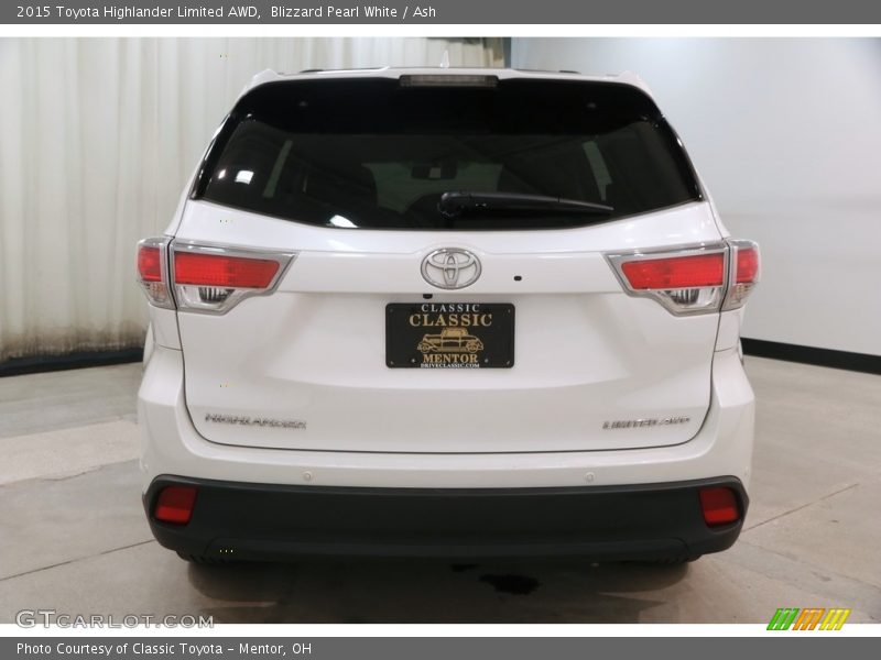 Blizzard Pearl White / Ash 2015 Toyota Highlander Limited AWD