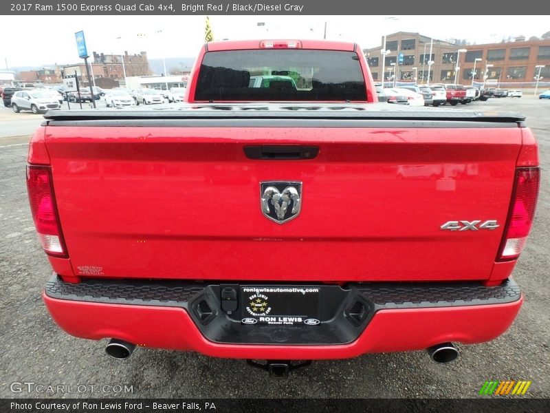Bright Red / Black/Diesel Gray 2017 Ram 1500 Express Quad Cab 4x4