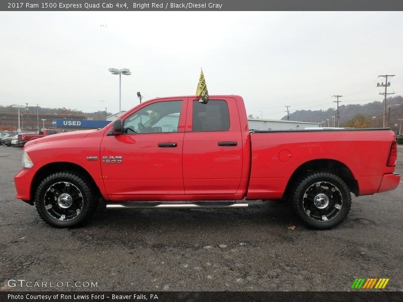 Bright Red / Black/Diesel Gray 2017 Ram 1500 Express Quad Cab 4x4