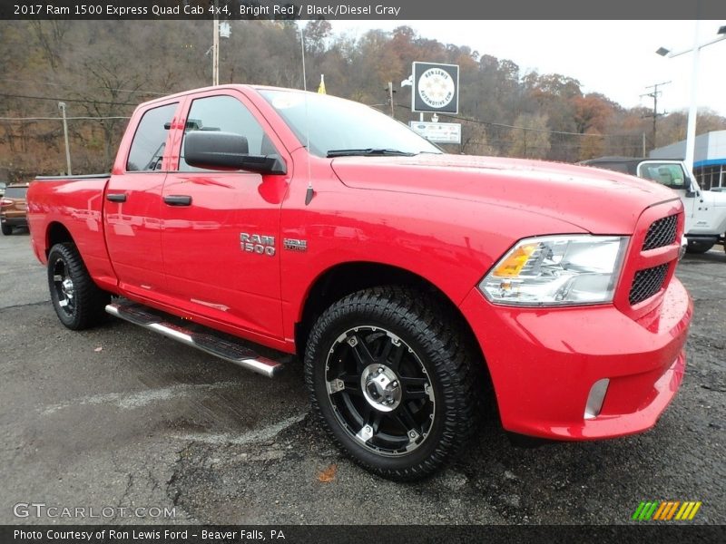 Bright Red / Black/Diesel Gray 2017 Ram 1500 Express Quad Cab 4x4