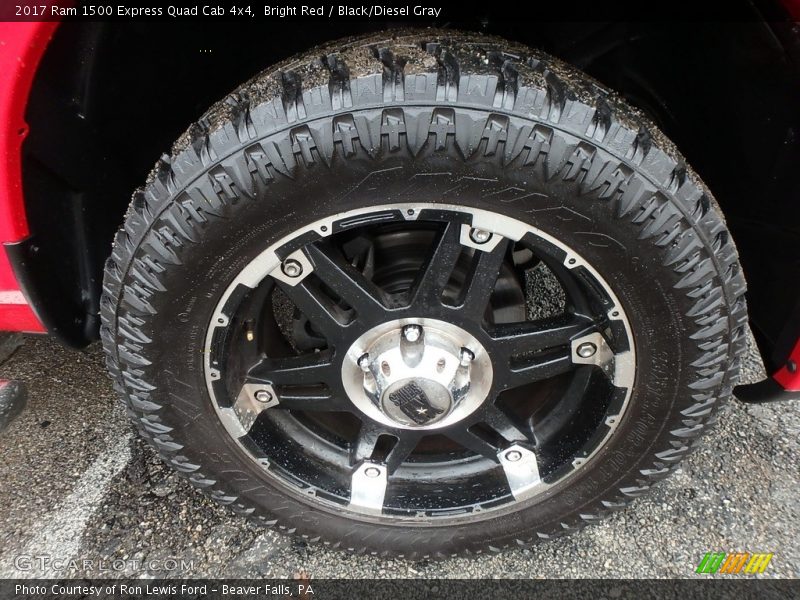 Bright Red / Black/Diesel Gray 2017 Ram 1500 Express Quad Cab 4x4