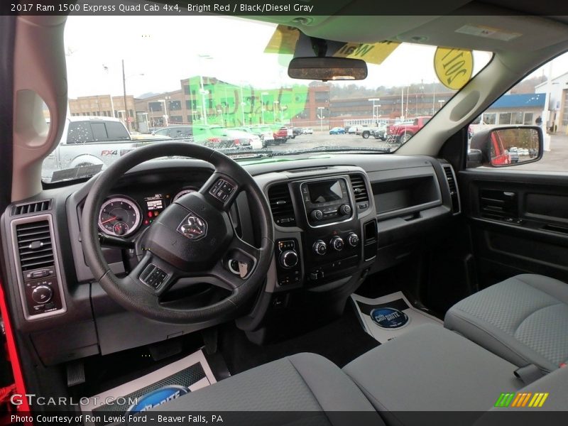 Bright Red / Black/Diesel Gray 2017 Ram 1500 Express Quad Cab 4x4