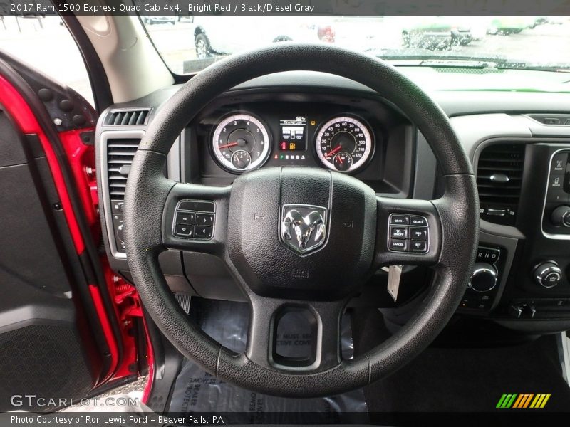 Bright Red / Black/Diesel Gray 2017 Ram 1500 Express Quad Cab 4x4