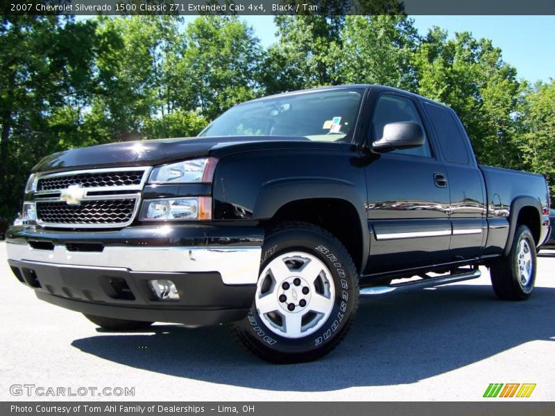 Black / Tan 2007 Chevrolet Silverado 1500 Classic Z71 Extended Cab 4x4