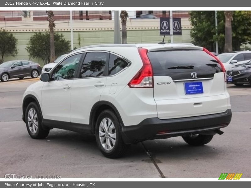 White Diamond Pearl / Gray 2013 Honda CR-V EX-L