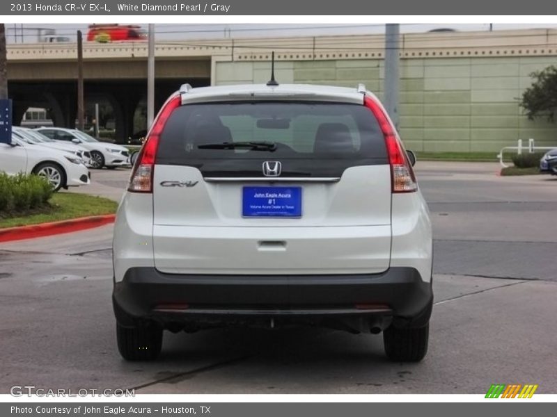 White Diamond Pearl / Gray 2013 Honda CR-V EX-L