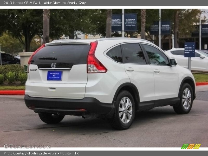 White Diamond Pearl / Gray 2013 Honda CR-V EX-L