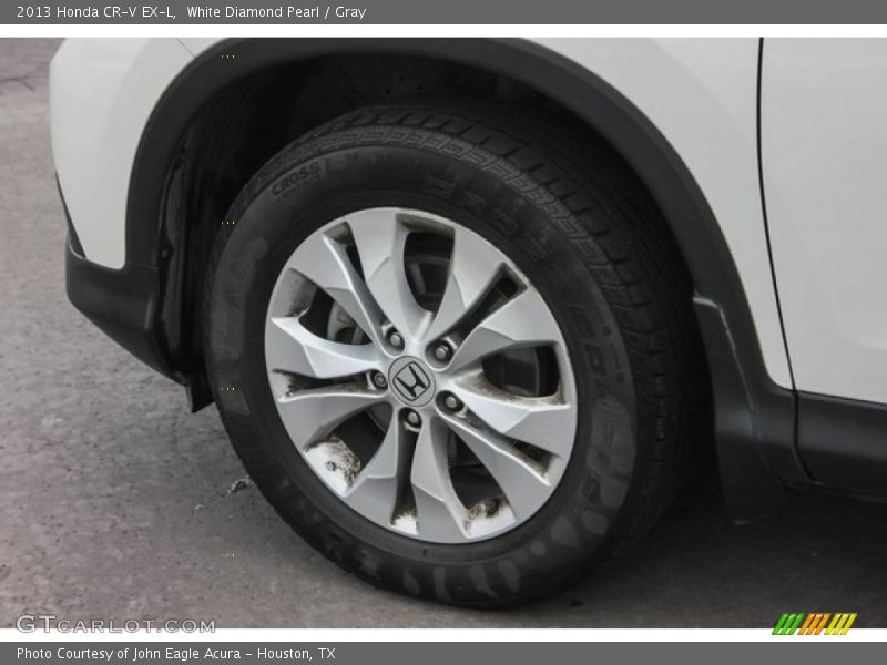 White Diamond Pearl / Gray 2013 Honda CR-V EX-L