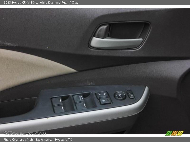 White Diamond Pearl / Gray 2013 Honda CR-V EX-L