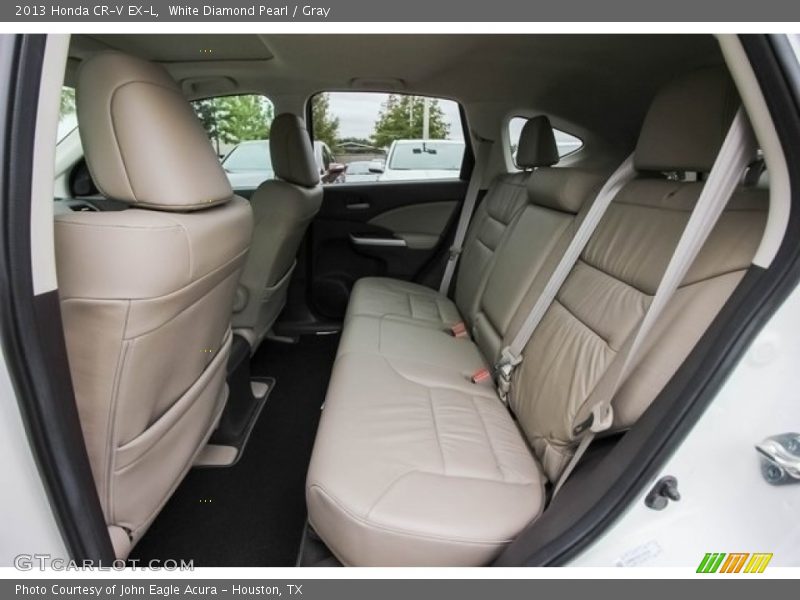 White Diamond Pearl / Gray 2013 Honda CR-V EX-L