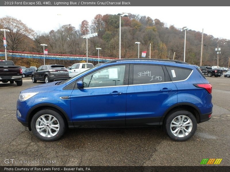 Lightning Blue / Chromite Gray/Charcoal Black 2019 Ford Escape SEL 4WD