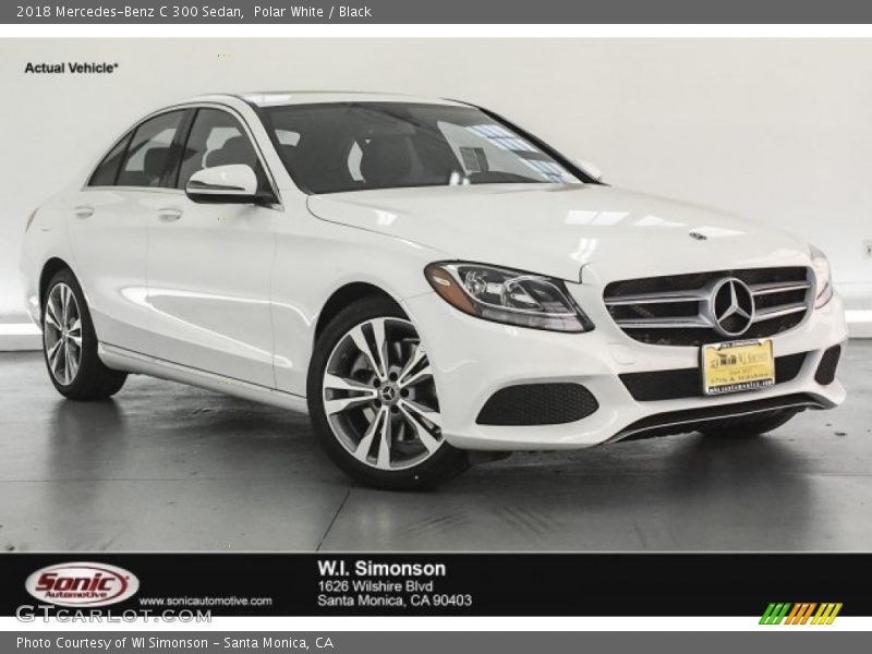 Polar White / Black 2018 Mercedes-Benz C 300 Sedan