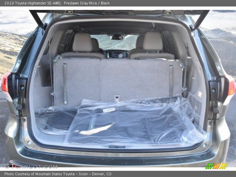Predawn Gray Mica / Black 2019 Toyota Highlander SE AWD