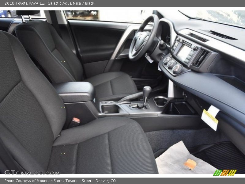 Galactic Aqua Mica / Black 2018 Toyota RAV4 LE