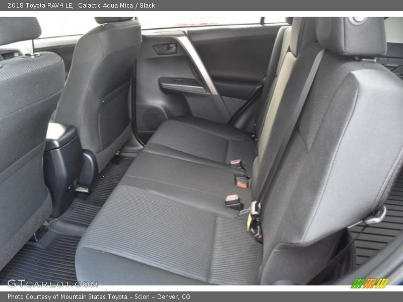 Galactic Aqua Mica / Black 2018 Toyota RAV4 LE