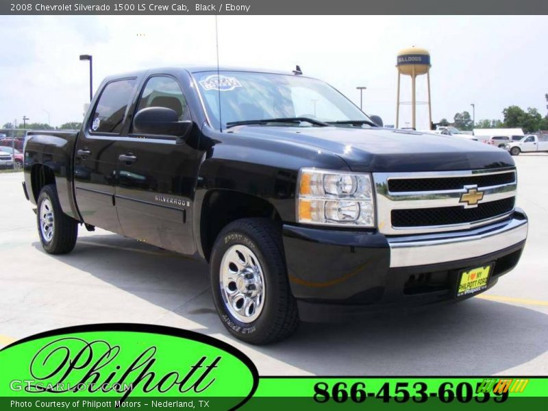 Black / Ebony 2008 Chevrolet Silverado 1500 LS Crew Cab