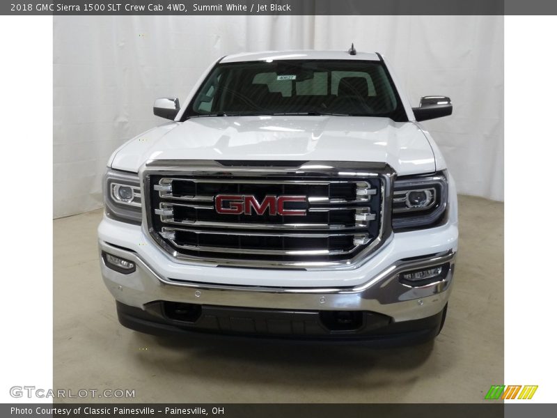 Summit White / Jet Black 2018 GMC Sierra 1500 SLT Crew Cab 4WD