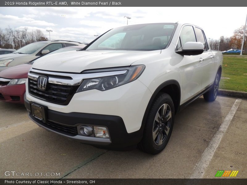 White Diamond Pearl / Black 2019 Honda Ridgeline RTL-E AWD