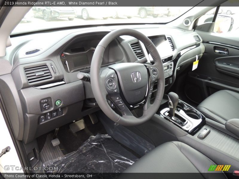 White Diamond Pearl / Black 2019 Honda Ridgeline RTL-E AWD