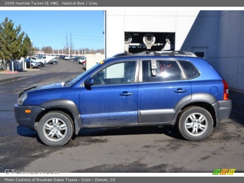 Nautical Blue / Gray 2008 Hyundai Tucson SE 4WD